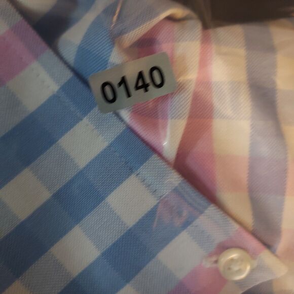 Brooks Brothers Regent Fit Non‑Iron Stretch Shirt XL — Blue & Pink Plaid - Picture 9 of 9